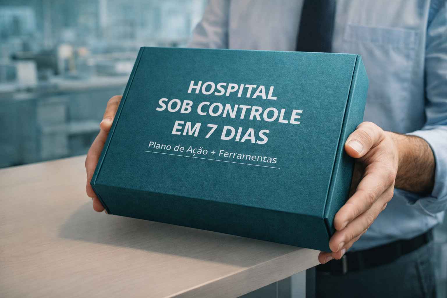 Mockup do kit Hospital Sob Controle em 7 Dias