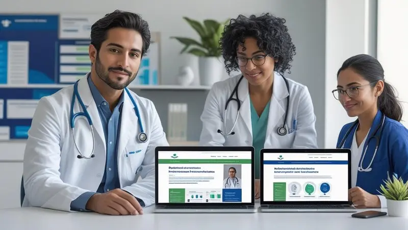 Equipe analisando indicadores hospitalares
